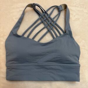 Lululemon free to be longline bra chambray 4